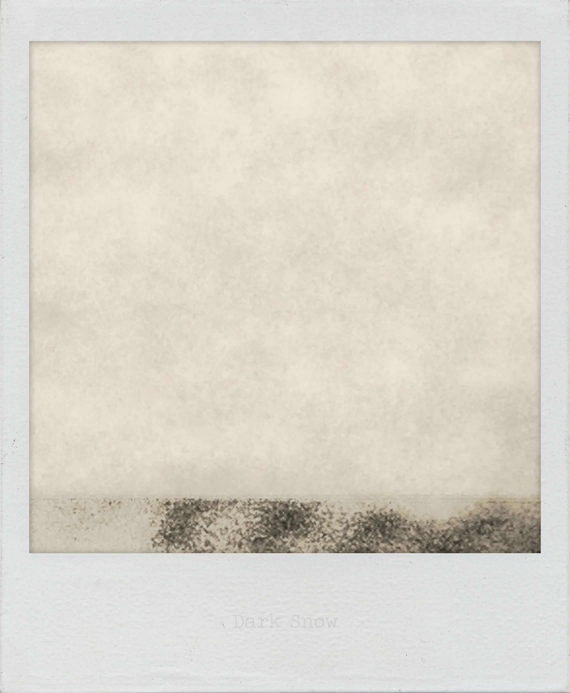 Abstract image with a mostly light-gray surface and a dark, grainy horizontal band near the bottom edge.