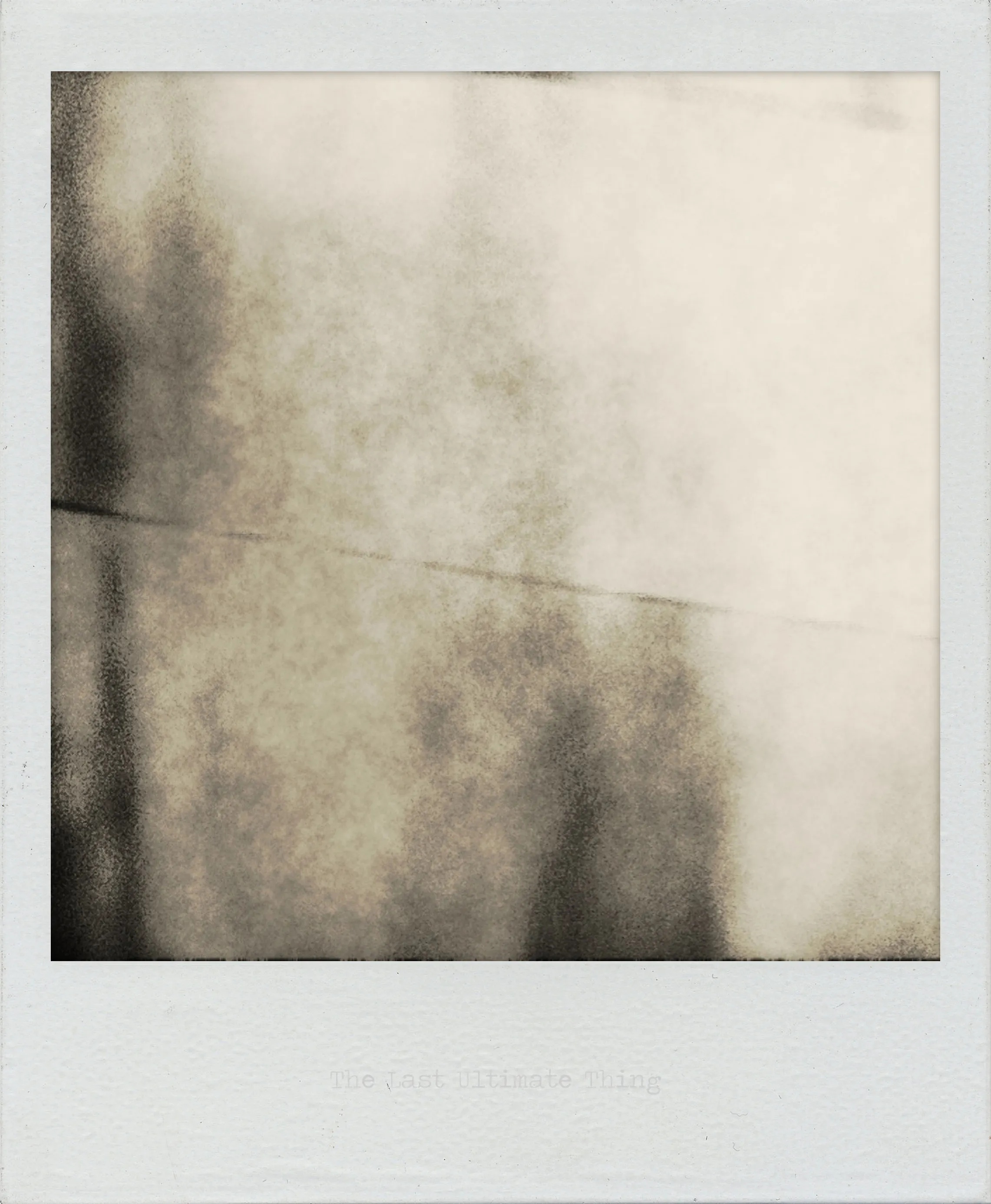 Soft, abstract image with pale beige and sepia tones, a faint diagonal line, and blurred vertical shadow-like forms.